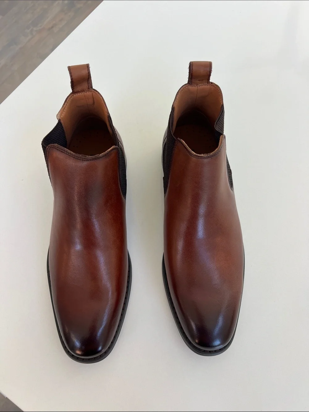 Vintage Foundry Co. darwin cognac brown leather ankle boots size 8